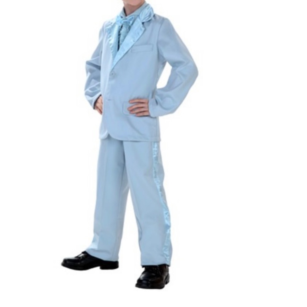 Child’s size XL dumb and dumber blue tuxedo.